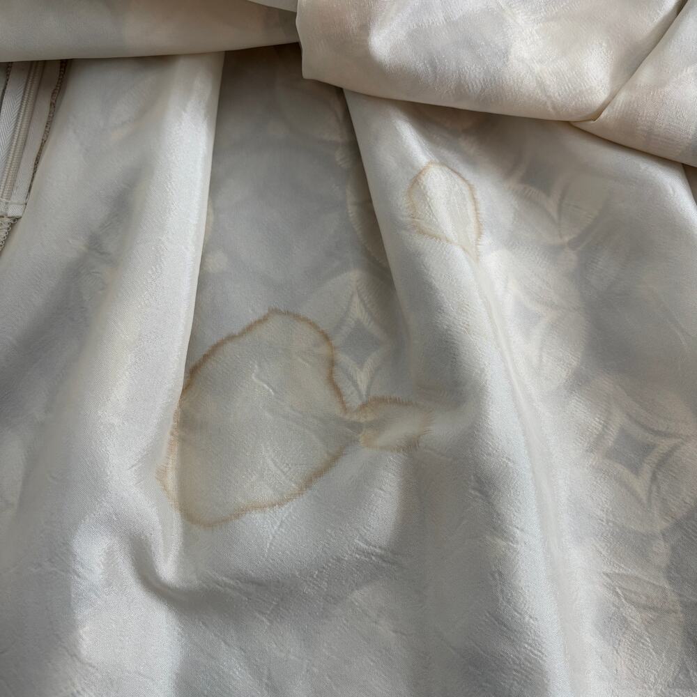 Anna Sui Metallic Jacquard Cap Sleeve Mini Dress in Metallic Silver Gold Size 8 - Picture 11 of 14